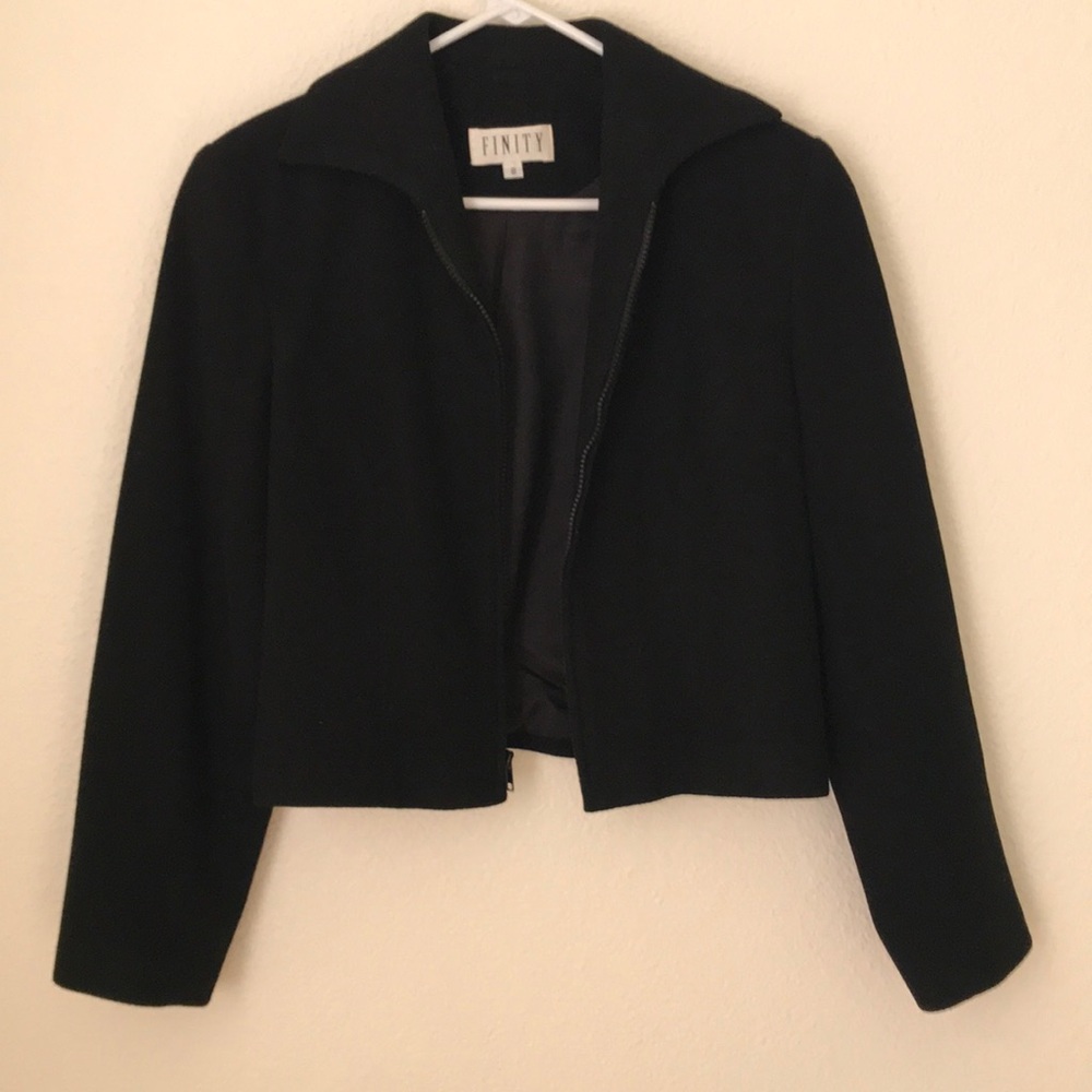 Wool cropped jacket